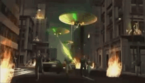 War Of The Monsters Ufo GIF - War Of The Monsters Ufo Attack GIFs