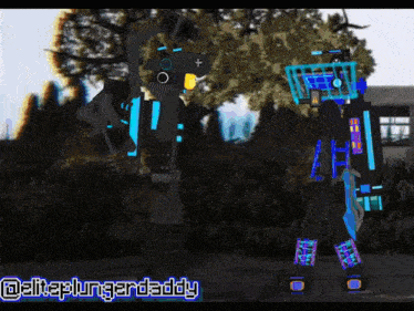a drawing of a robot with the name @eliteplungerdaddy on the bottom right