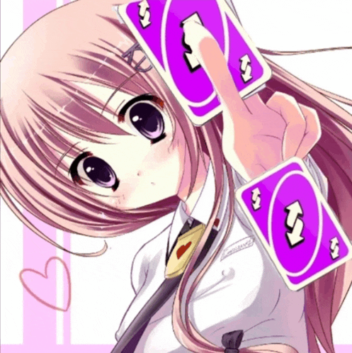 a girl is holding a purple card with the letter k on it