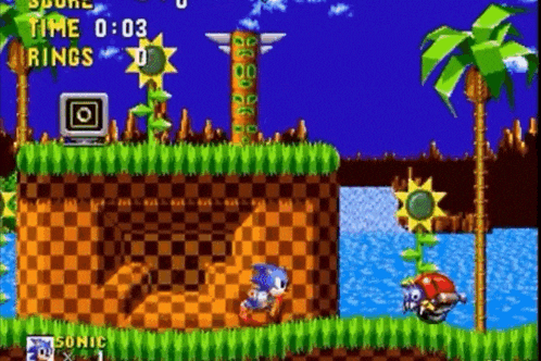 sonic the hedgehog is playing a video game called sonic the hedgehog 2 .