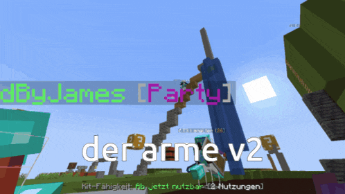 a screenshot of a minecraft game that says party