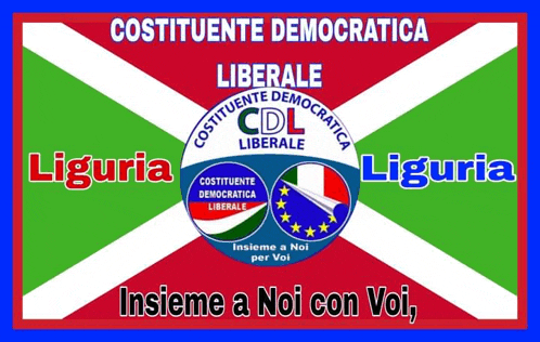 a poster that says ' insieme a noi con voi ' at the bottom