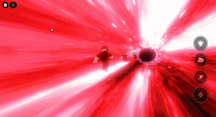 a person is running through a red lightning storm in a video game
