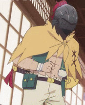 a cartoon character is wearing a yellow cape with the letters xxx on it