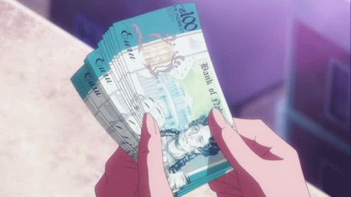 Birdie Wing Anime Money GIF - Birdie Wing Anime Money GIFs