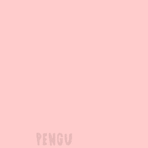 a cartoon of a penguin standing in front of a red flag with a green star on it