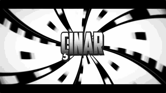a black and white background with the word cinar in the center