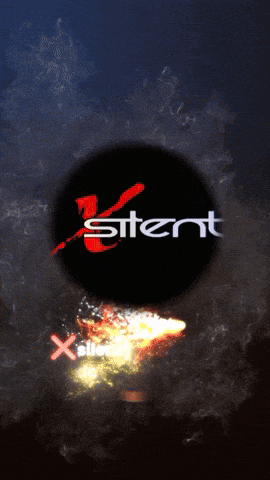 a logo for silent is surrounded by smoke