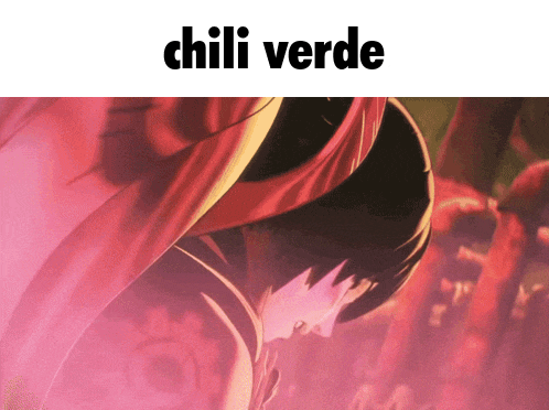 a picture of a person with the word chili verde on top