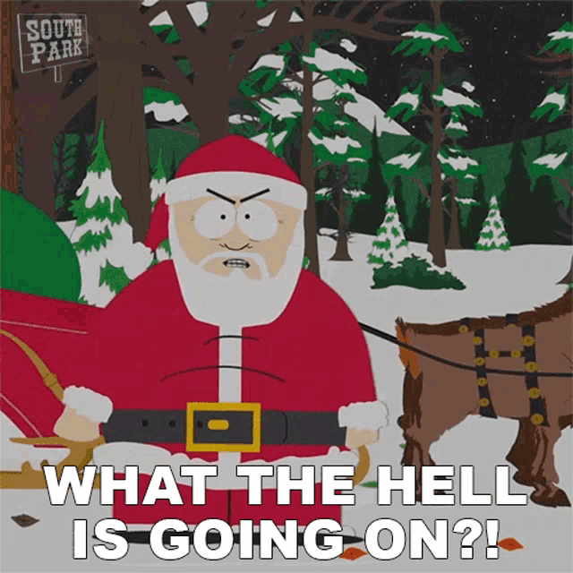 What The Hell Is Going On Santa Claus GIF - What The Hell Is Going On Santa Claus South Park GIFs