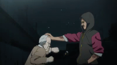 いぬやしき じじい　おじいさん　パンチ　暴力　お爺ちゃん GIF - Inuyashiki Punch Anime GIFs