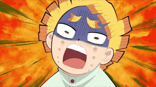 a cartoon character is making a surprised face with his mouth open