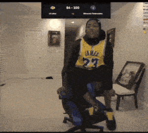 a man wearing a jersey that says james 23