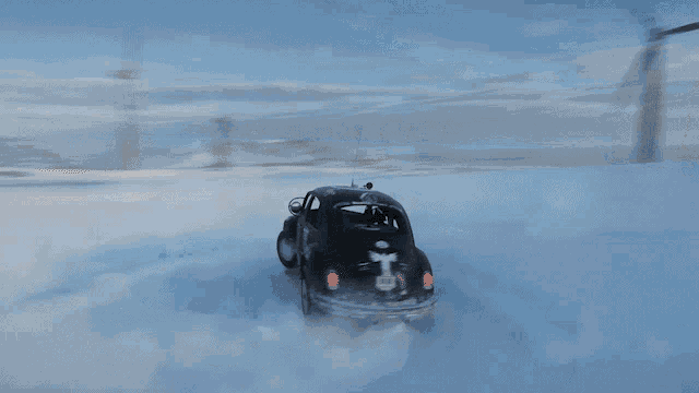 a black car with the number 1 on it