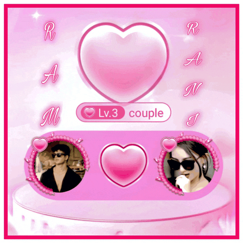 a picture of a man and a woman with the words lv.3 couple on the bottom