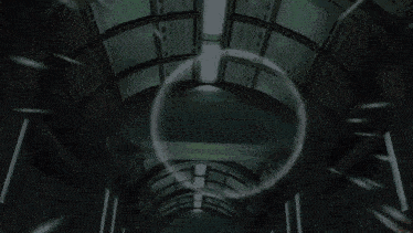 a computer screen shows a purple sphere surrounded by white lines