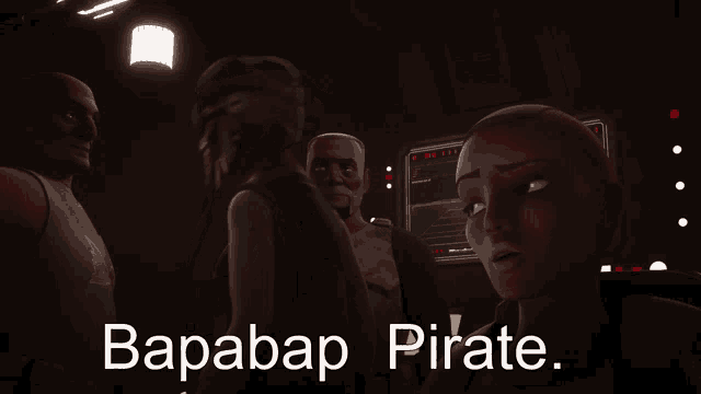 a picture of a cartoon character with the words that is pirate my dear