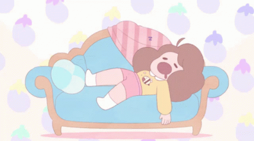 Tired Bee And Puppycat GIF - Tired Bee And Puppycat Bee GIFs