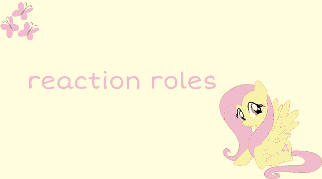 a picture of a pony with the words reaction roles on the bottom