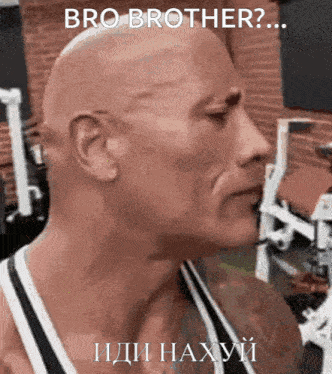 a close up of a man 's face with the words bro brother written above him