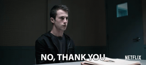 No Thank You Clay Jensen GIF - No Thank You Clay Jensen Dylan Minnette GIFs