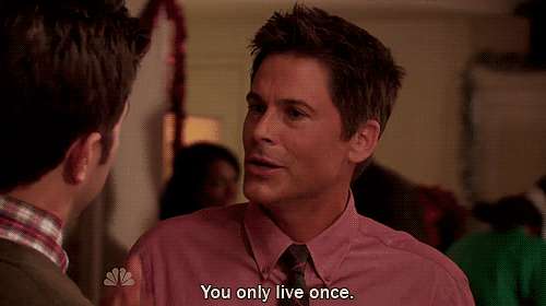 Rob Lowe GIF - Parks And Recreation Yolo You Only Live Once GIFs