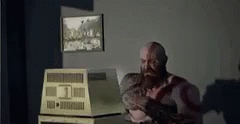 Kratos Throw Pc GIF - Kratos Throw Pc Throw Computer GIFs