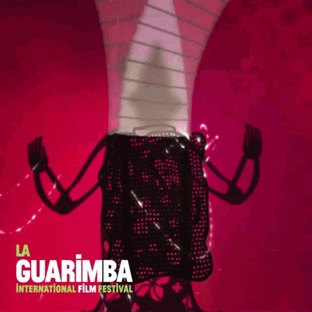 a poster for la guarimba international film festival with a cartoon character on it