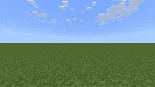a minecraft character is standing in a field of grass