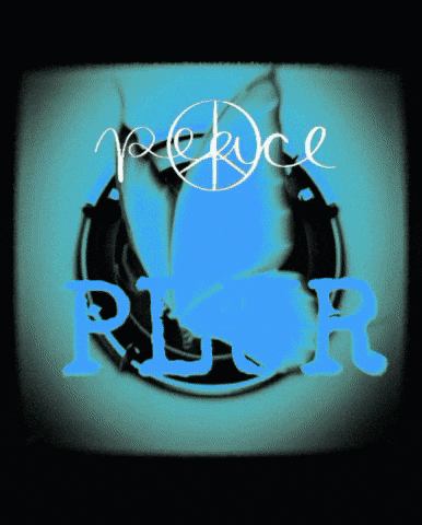 a picture of a horseshoe with the word rlr written in blue