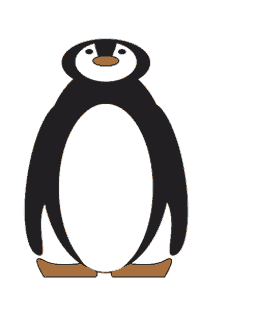 a black and white penguin with the words that 's cool underneath it