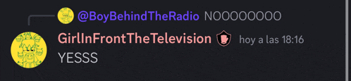 a screen shot of a twitter conversation between boybehindtheradio and girlinfrontthetelevision