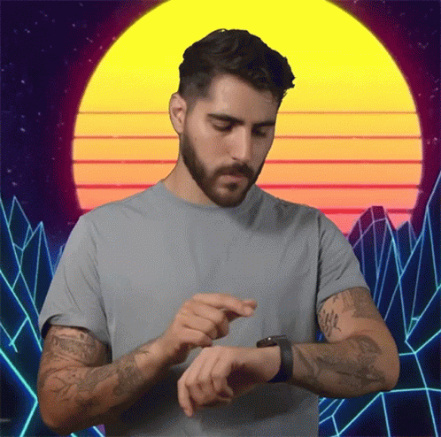 Checking The Time Rudy Ayoub GIF - Checking The Time Rudy Ayoub Using My Smart Watch GIFs