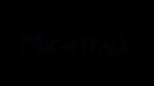 a logo for guild wars nightfall is displayed on a black background