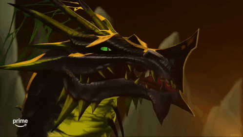 a picture of a dragon with the word prime on the bottom left