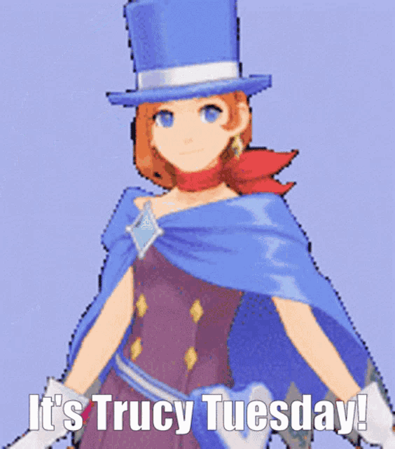 a picture of a girl with the words it 's tracy tuesday