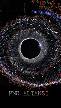 a black background with a white circle in the middle of it