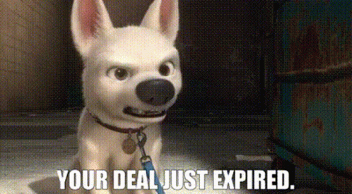 Bolt Movie Your Deal Just Expired GIF - Bolt Movie Your Deal Just Expired Expired Deal GIFs