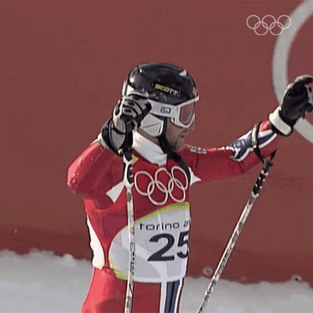 a skier with the number 2 on their jersey