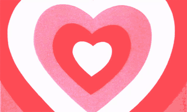 a pink and white heart with a smaller heart in the middle