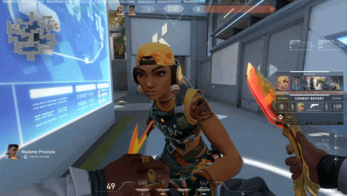a screenshot of a video game with the name madame prostate on the bottom