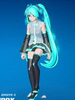 hatsune miku is dancing in a video game