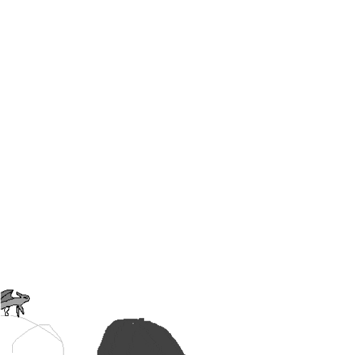 a silhouette of a person standing on a hill with a white background .