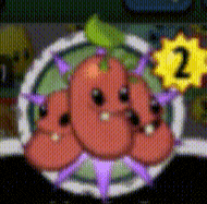a blurred image of a cartoon character with the number 2 on it .