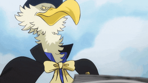 a cartoon eagle is holding a newspaper that says " justice "
