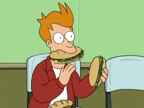 Futurama Fry GIF - Futurama Fry Sandwich GIFs