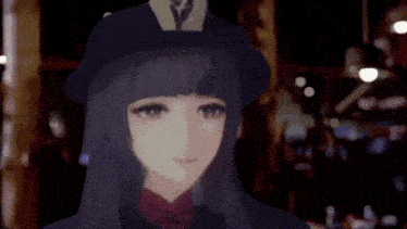 a woman wearing a hat with the letter v on it smiles