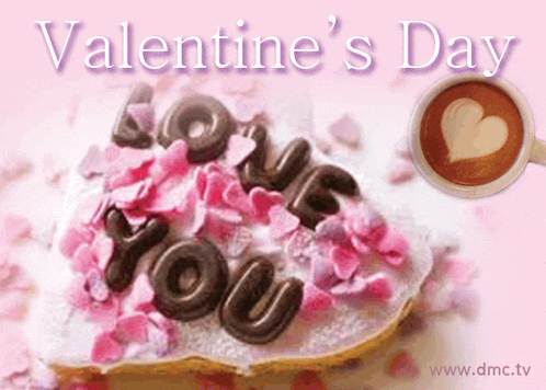 a valentine 's day greeting card with a cookie that says love you