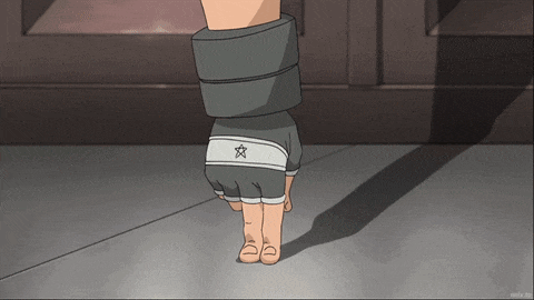 a cartoon character with a star on the back of his pants