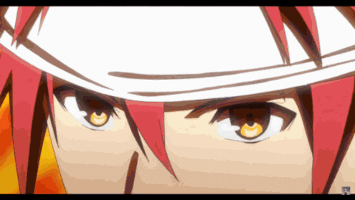 a close up of a person 's eyes with a white headband
